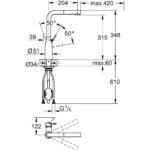 Grohe Essence Single-Lever Sink Mixer with Pull Out Spray 30504
