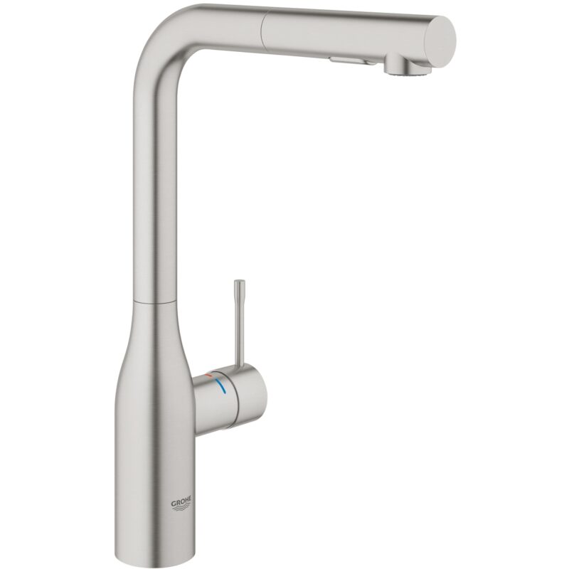 Grohe Essence Kitchen Sink Mixer with Pull Out Spray 30504 Supersteel