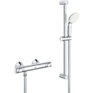 Grohe Grohtherm 500 Low Pressure Bar Shower Mixer with Kit