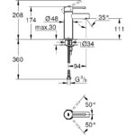 Grohe Essence Smooth Body Basin Mixer Tap S-Size 34813