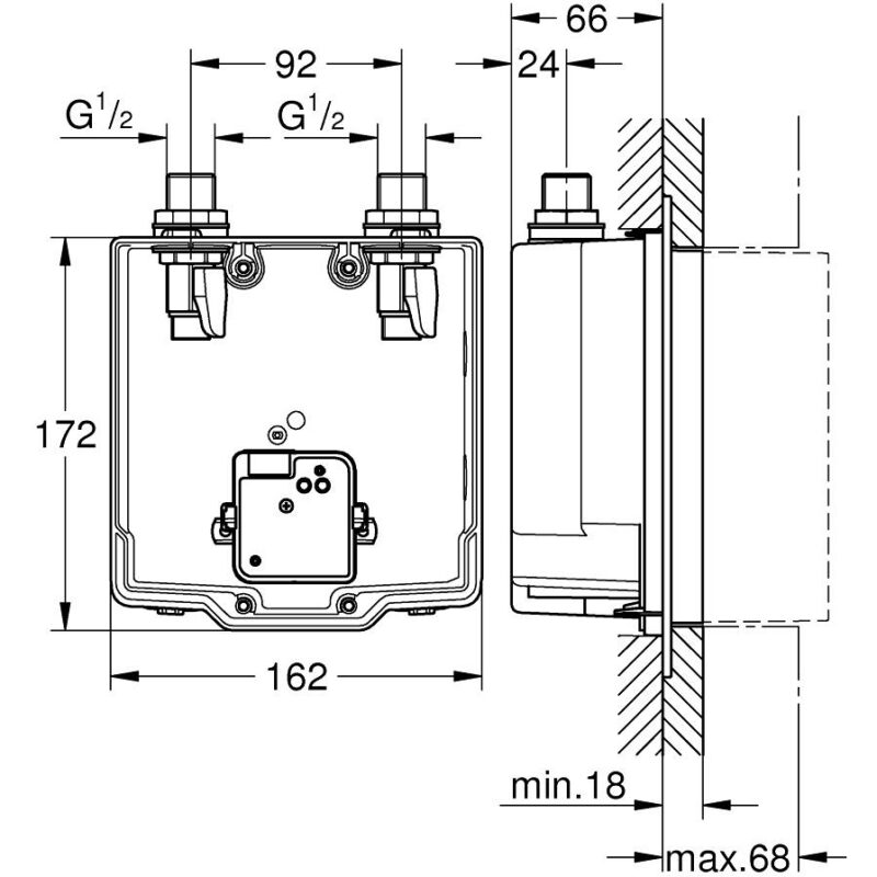 Grohe Eurosmart Cosmopolitan E Concealed Mounting Box 36339