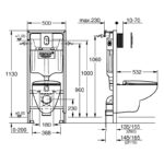 Grohe Bau Ceramic Rapid SL 5-In-1 1.13m WC Pack 36500