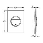 Grohe Nova Cosmopolitan S Flush Plate 37601 Graphite