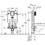 Grohe Uniset Element for WC with EPS Housing 38643