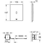 Grohe Tectron Bau E Electronic Flush Plate (Mains) 39881 Chrome