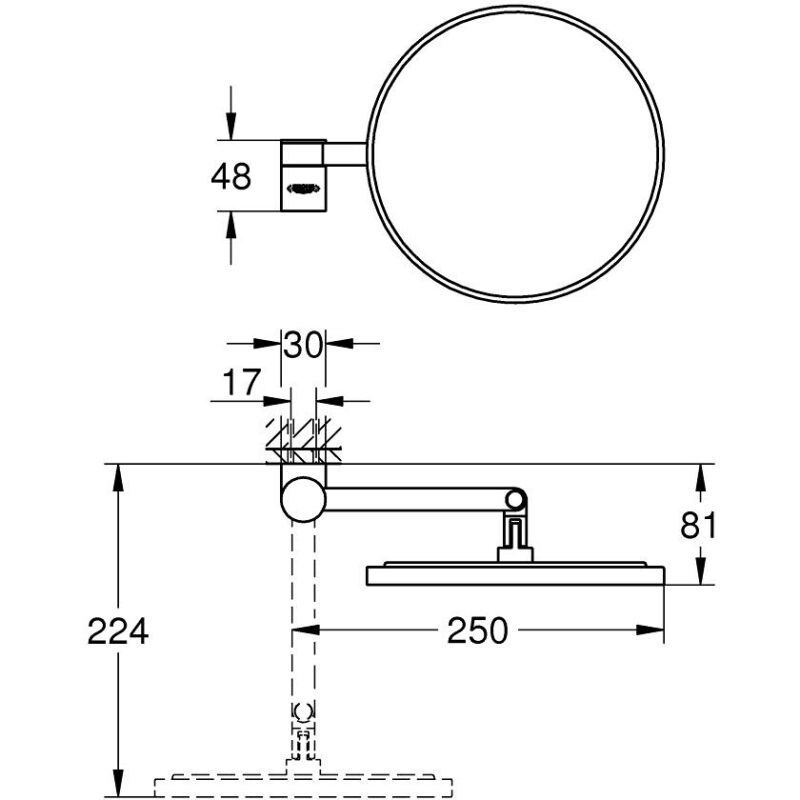 Grohe Selection Shaving Mirror 41077