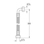 Grohe Braided Connection Hose 350mm 3/8" x 3/8"