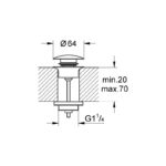 Grohe Waste Set with Push-Open Plug 65807 Supersteel