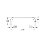 Grohe 390mm Arm for Rainshower System