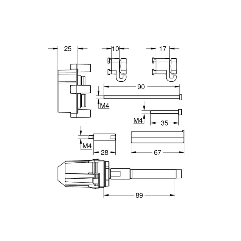 Grohe 25mm Single-Lever Universal Extension Set 14056