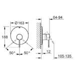 Grohe Essence Shower Mixer Trim 19286 Supersteel