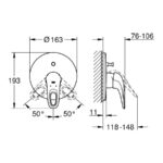 Grohe Eurostyle Single-Lever Bath/Shower Mixer Trim 19506