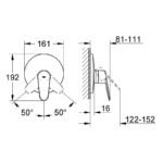 Grohe Eurodisc Cosmopolitan Shower Mixer Trim 19549 Chrome