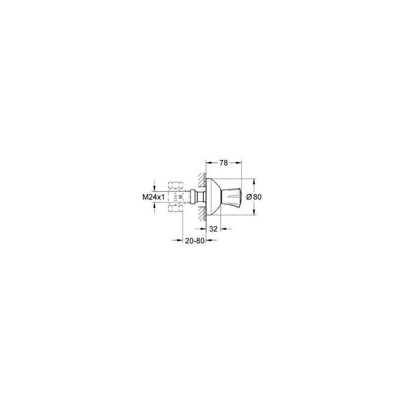 Grohe Costa L Concealed Stop Valve Trim 19809