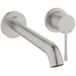 Grohe Essence 2-Hole Basin Mixer Tap 19967 Super Steel