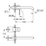 Grohe Essence 2-Hole Basin Mixer Tap 19967 Super Steel