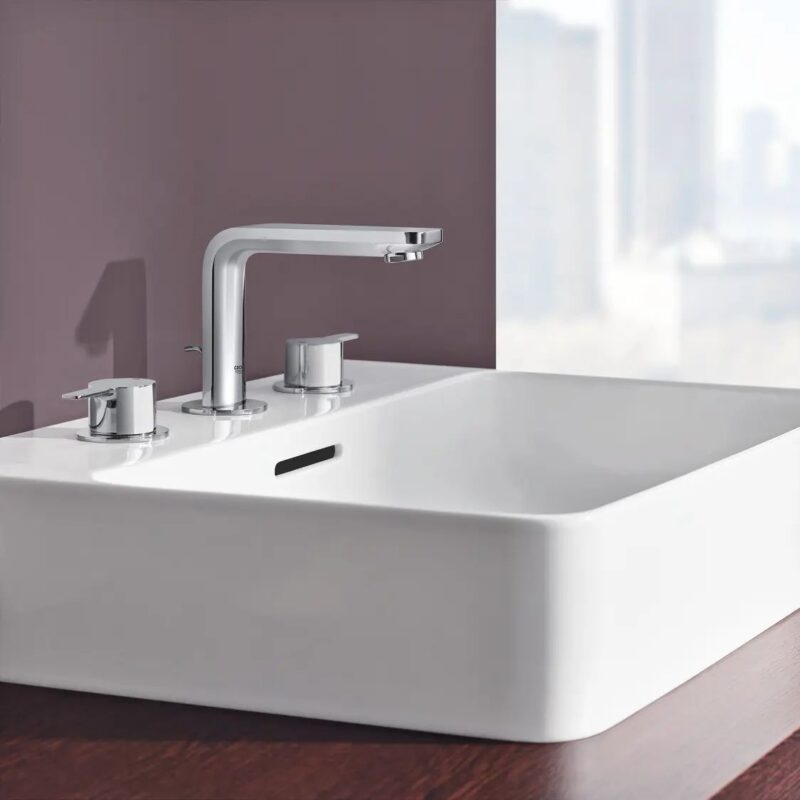 Grohe Lineare Three-Hole Basin Mixer M-Size 20304 Chrome
