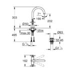 Grohe Atrio Cross Handle Basin Mixer L-Size 21019