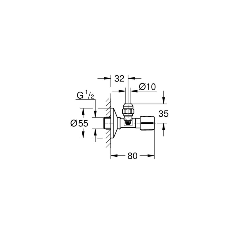 Grohe Angle Valve 1/2" 22037