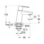 Grohe Eurodisc Cosmopolitan Pillar Tap 23051