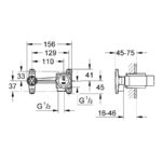 Grohe Wall Basin Mixer Concealed Body 1/2" 23200