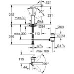 Grohe Lineare Basin Mixer Tap L-Size 23296 Supersteel