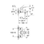 Grohe BauLoop Single Lever Bath Shower Mixer 23341