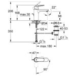 Grohe Eurosmart Cosmopolitan Mono Basin Mixer 1/2" Medium 23396