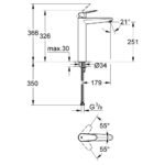 Grohe Eurodisc Cosmopolitan Mono Basin Mixer 1/2" X-Large 23432