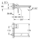 Grohe Lineare 2-Hole Basin Mixer Tap L-Size 23444 Supersteel