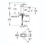Grohe Eurocube Smooth Body Basin Mixer Tap Medium 23446