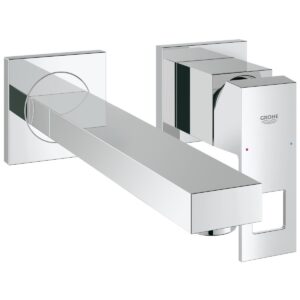 Grohe Eurocube Wall Mounted 2-Hole Basin Mixer Medium 23447