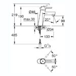 Grohe Concetto Mono Basin Mixer Smooth Body Medium 23451