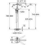Grohe Essence Single-Lever Floor Bath/Shower Mixer 23491 Chrome