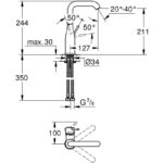 Grohe Essence Single-Lever Basin Mixer 1/2"  L-Size 23541