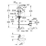 Grohe Eurostyle Single-Lever Basin Mixer Tap L-Size 23569