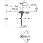 Grohe Essence Basin Mixer Tap S-Size 23590 Warm Sunset