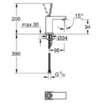 Grohe Eurocube Joy Basin Mixer 1/2" S-Size 23656