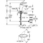 Grohe Eurostyle Basin Mixer with Pop Up Waste 1/2" S-Size 23707