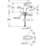 Grohe Eurostyle Basin Mixer Tap S-Size 23715