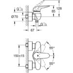 Grohe Eurostyle Single-Lever Shower Mixer 1/2" 23722
