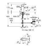 Grohe BauFlow Basin Mixer with Pop Up Waste S-Size 23751
