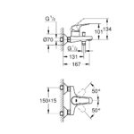 Grohe BauFlow Bath Shower Mixer 23756