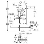 Grohe BauLoop Basin Mixer L-Size 23763