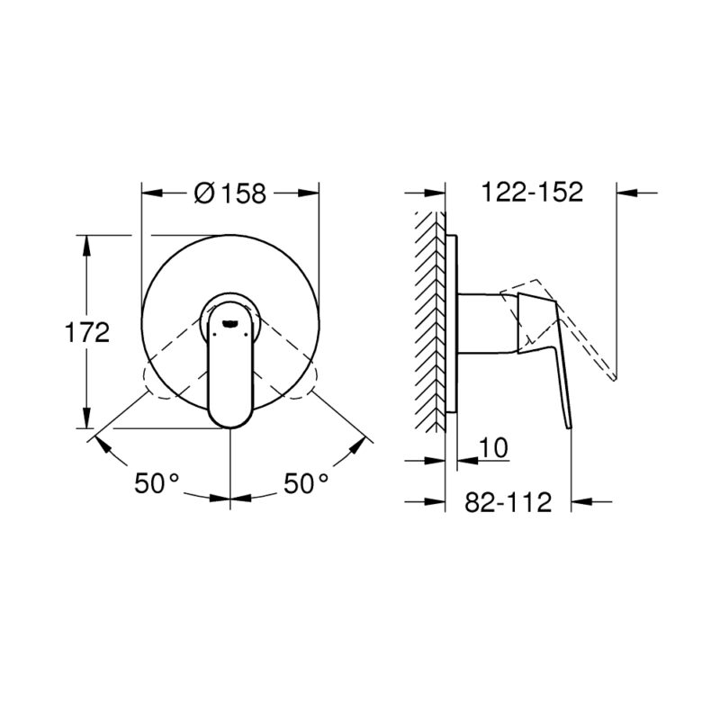 Grohe Eurosmart Cosmopolitan Shower Mixer 24044