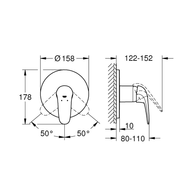 Grohe Eurostyle Shower Mixer Trim 24046