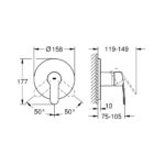 Grohe Eurostyle Cosmopolitan Shower Mixer Trim 24051