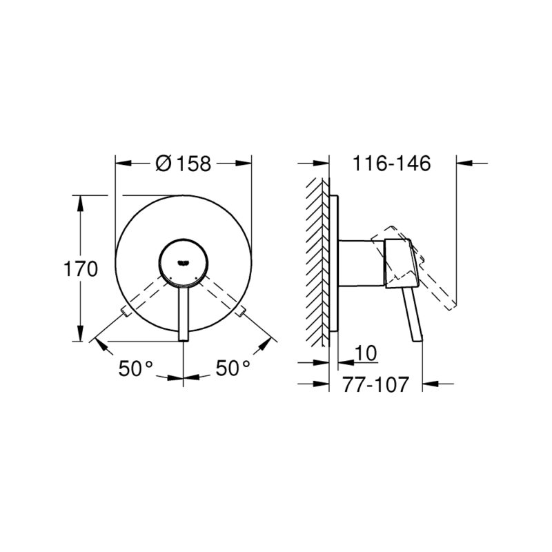 Grohe Concetto Shower Mixer Trim 24053