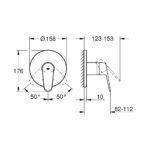 Grohe Eurodisc Cosmopolitan Shower Mixer Trim 24055
