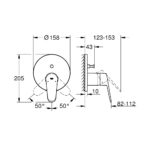 Grohe Eurodisc Cosmopolitan Shower Mixer with 2-Way Diverter